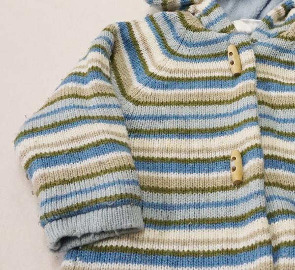 gefütterte Strickjacke Gr. 74 (979)